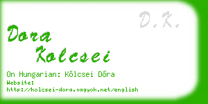 dora kolcsei business card